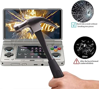KZIOACSH 2+2 Pack Screen Protector for AYN Thor, 2.5D Round Edge 9H Hardness HD Clear Anti-Scratch Anti-Fingerprint Bubble-Free Protective Tempered Glass Film