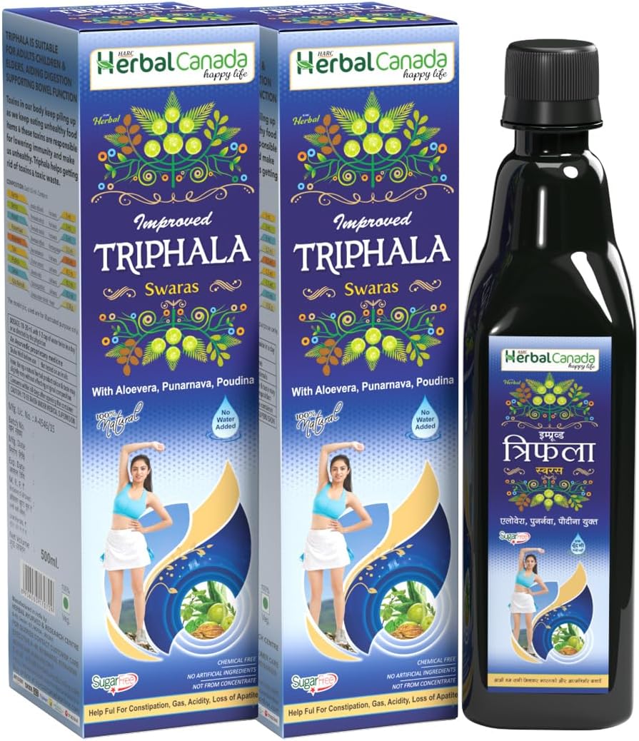 Triphala Ras | 1L | Pack of 2 Good for liver health | Helpful indigestion, gas, acidity | 100% Natural