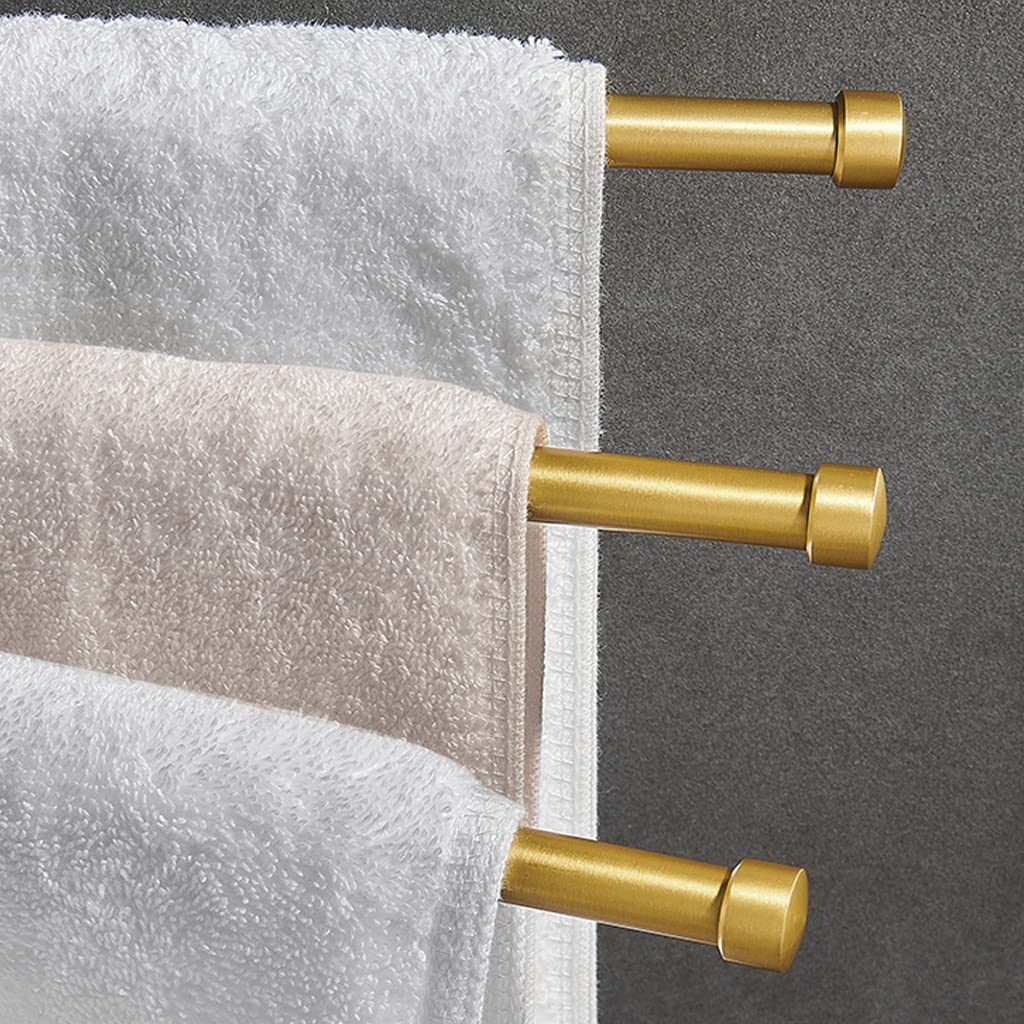 Swivel badkamer handdoekstang 6 arm - roestvrij staal badkamer draaibare handdoekenrek met haak - wandgemonteerde handdoekhouder voor badkamer keuken