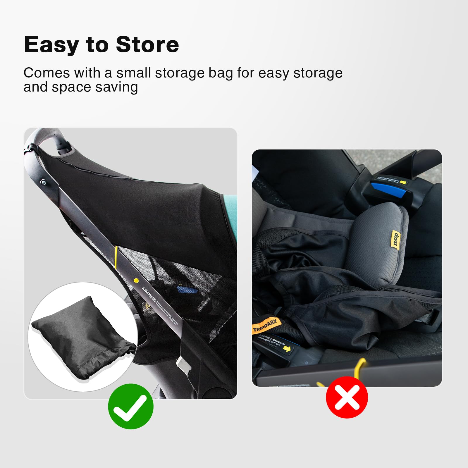 Parasol para cochecito, extensión de protección solar funcional compatible con cochecito Doona, parasol 360 para asiento de coche, protección UV, para cochecitos de bebé, accesorios