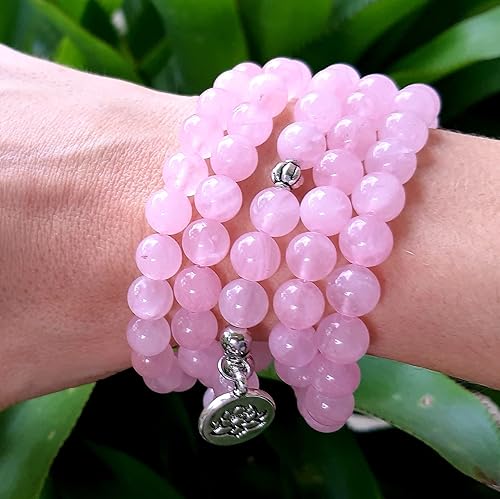 Miniatura 7 de 108 cuentas de cuarzo rosa natural. Cristales curativos. Chakra del corazón. Curación Reiki. Chakra del corazón, cuentas de meditación, Gema