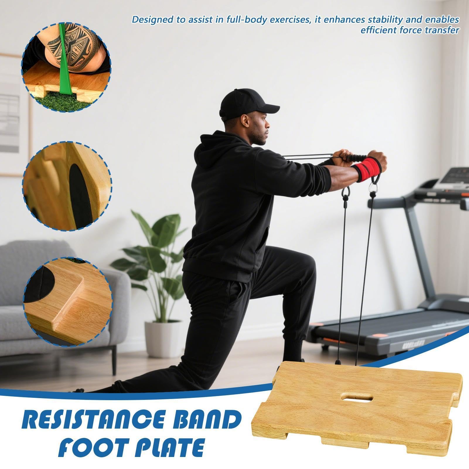 Tavola Per Esercizi Con Bande Elastiche Portatile Regolabile Antiscivolo | Tavola Stretching Piedi Fitness Legno Palestra Flessibilità Equilibrio Recupero Per Home Gym Yoga Pilates Unisex