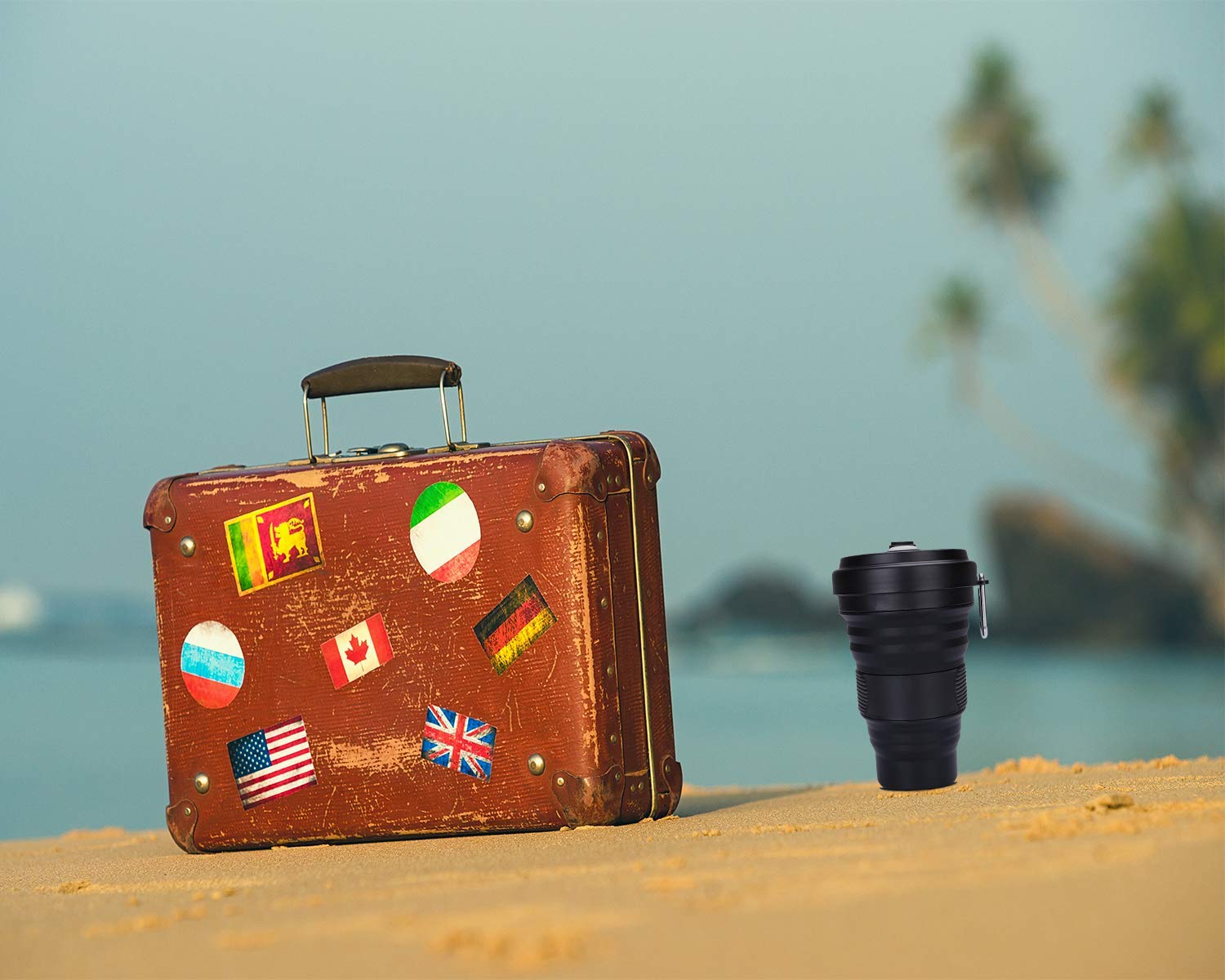 JackWish Tasse à Café En Silicone Pliable,Tasse De Voyage Pliable