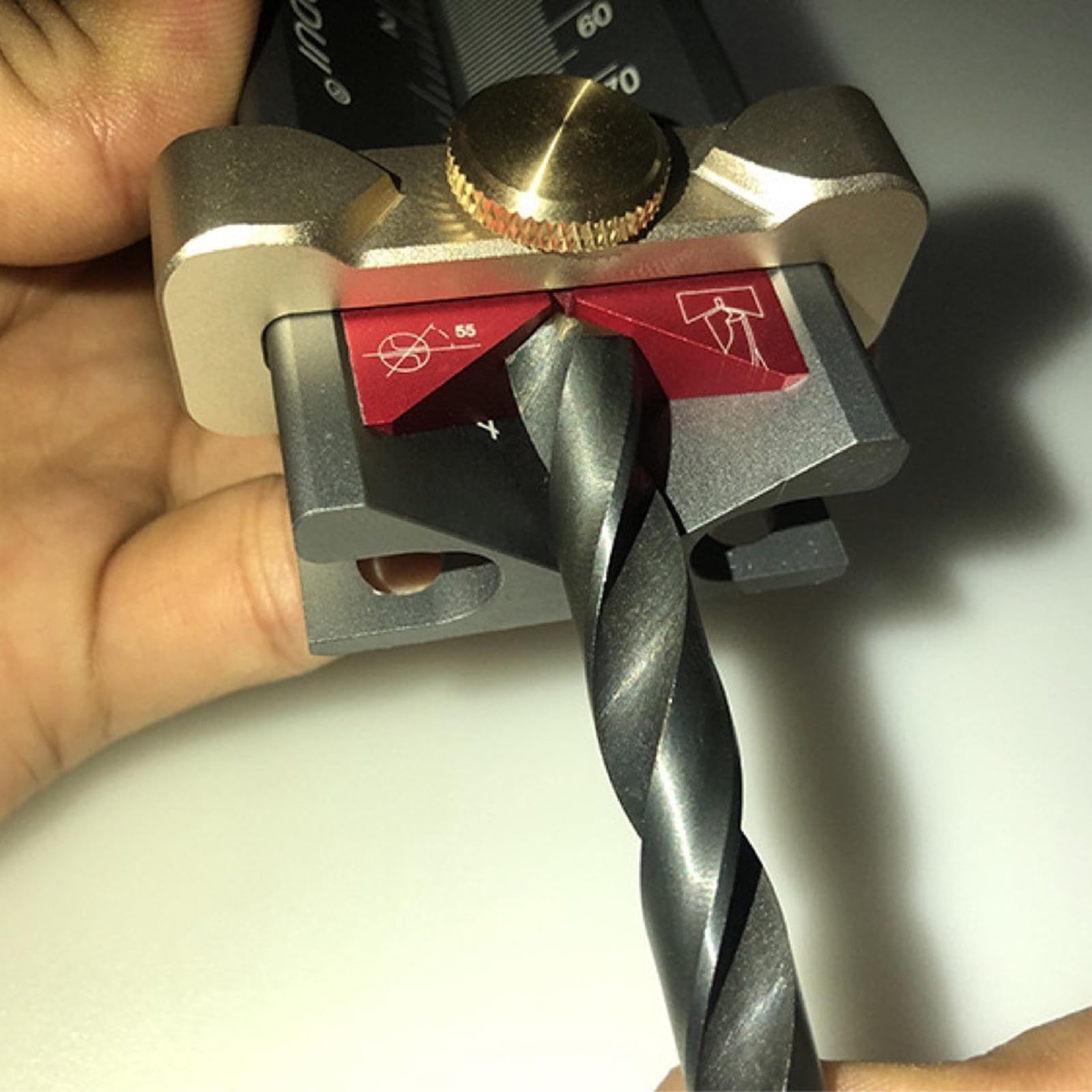 Medidor de profundidad de taladro, multifunción, medidor de profundidad, herramienta de carpintería, ayuda a la instalación, anillos de altura ajustables