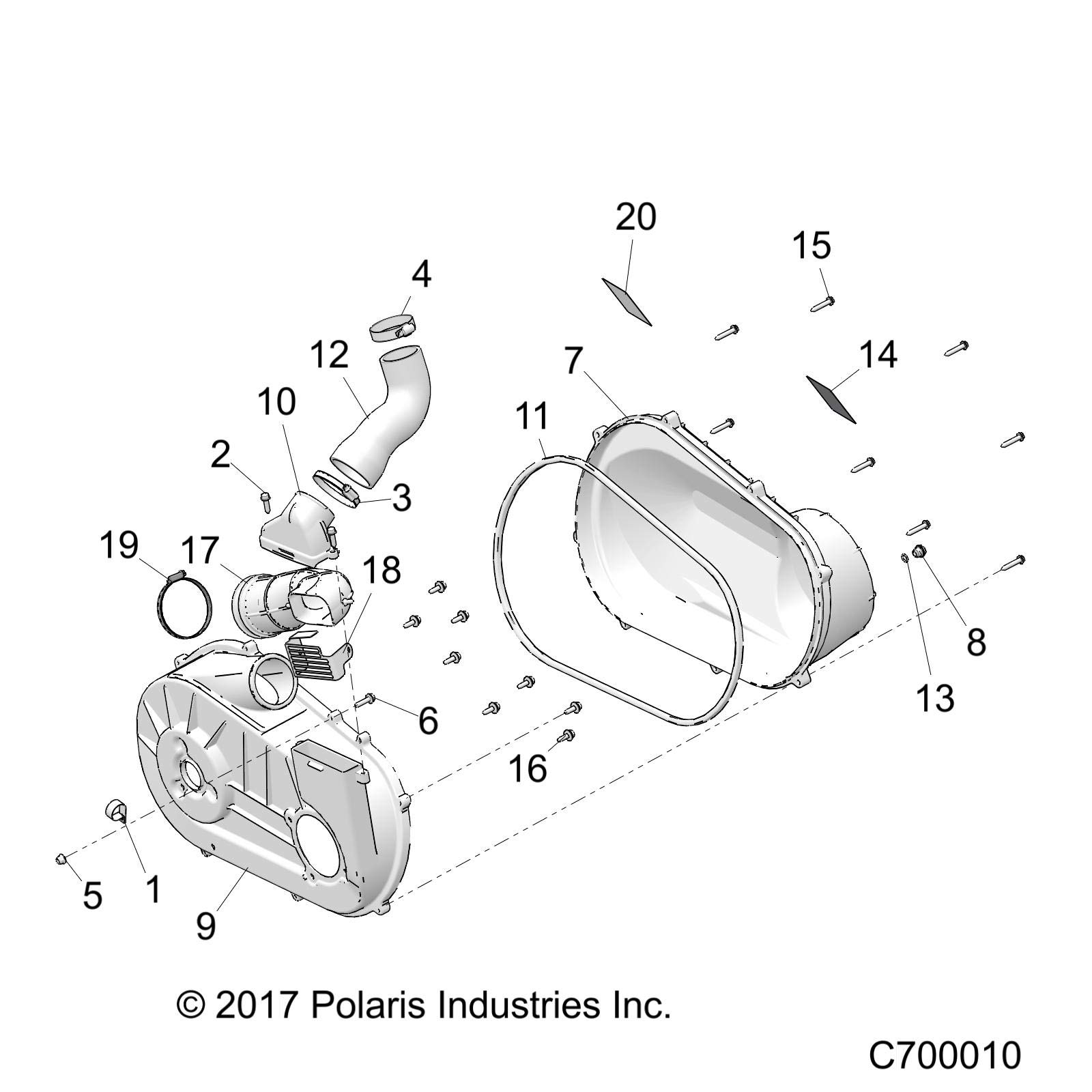 Amazon.com: Polaris Ranger Clutch Hose Intake, Genuine OEM Part 