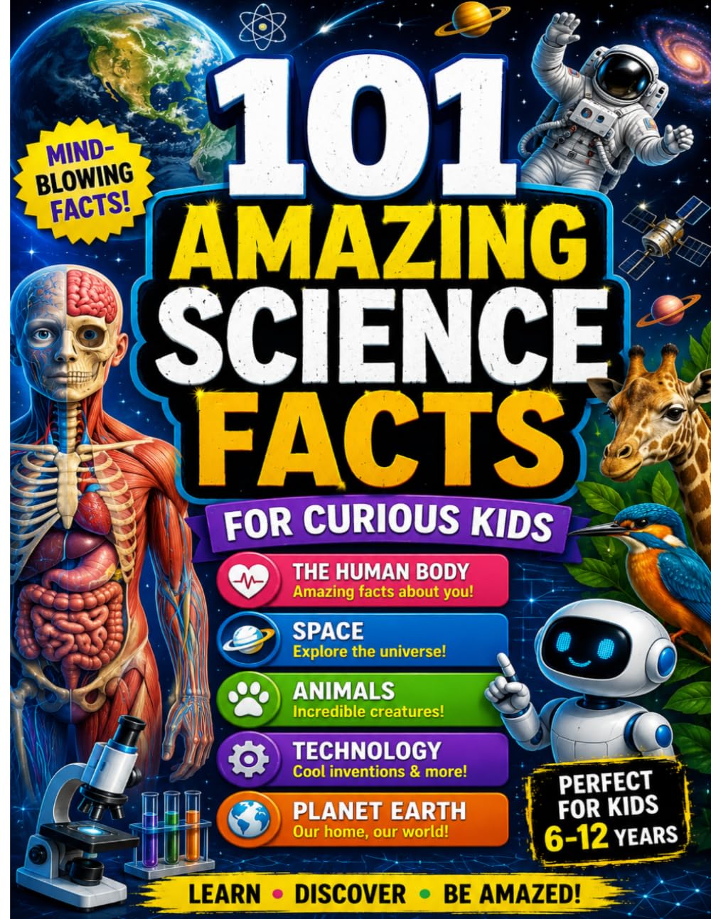 101 Amazing Science Facts for Curious Kids: Mind-Blowing Facts About the Human Body, Space, Animals, Technology, and Planet Earth