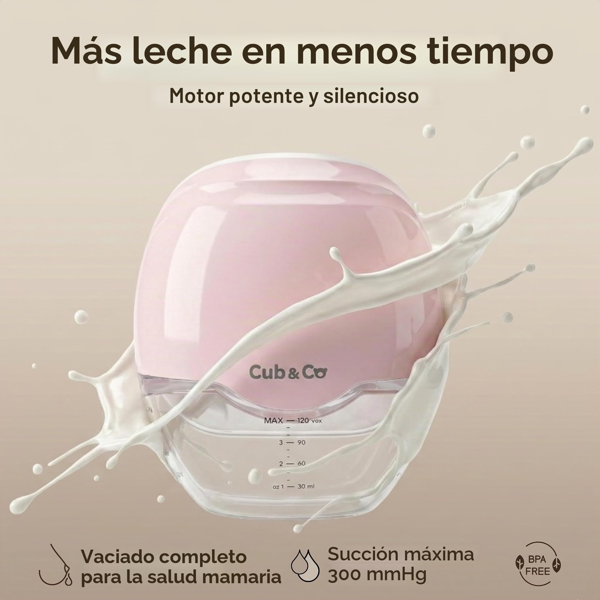 Extractor de leche portátil manos libres, extractor de lactancia eléctrico portátil con múltiples modos de succión, diseño a prueba de fugas, pantalla LED y estuche de viaje, capacidad de 120