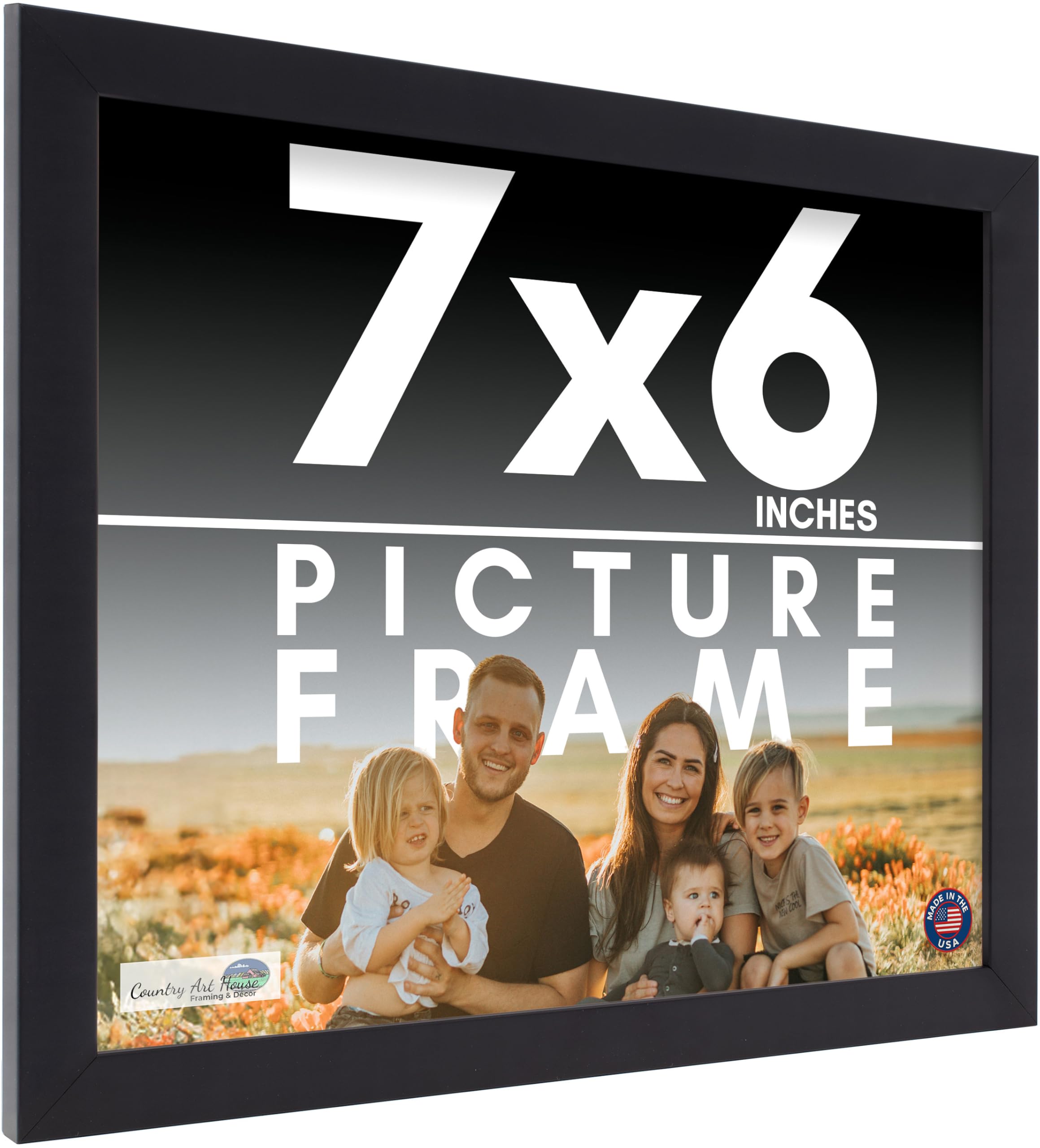 Amazon.co.jp: 7x6 フレーム ブラック 写真フレーム - 完全なモダンな