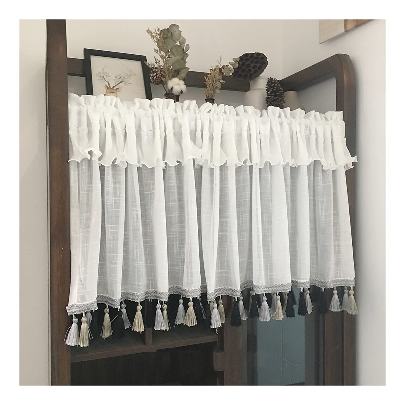 Bistrogardine style country vintage en coton pour sublimer une cuisine lumineuse