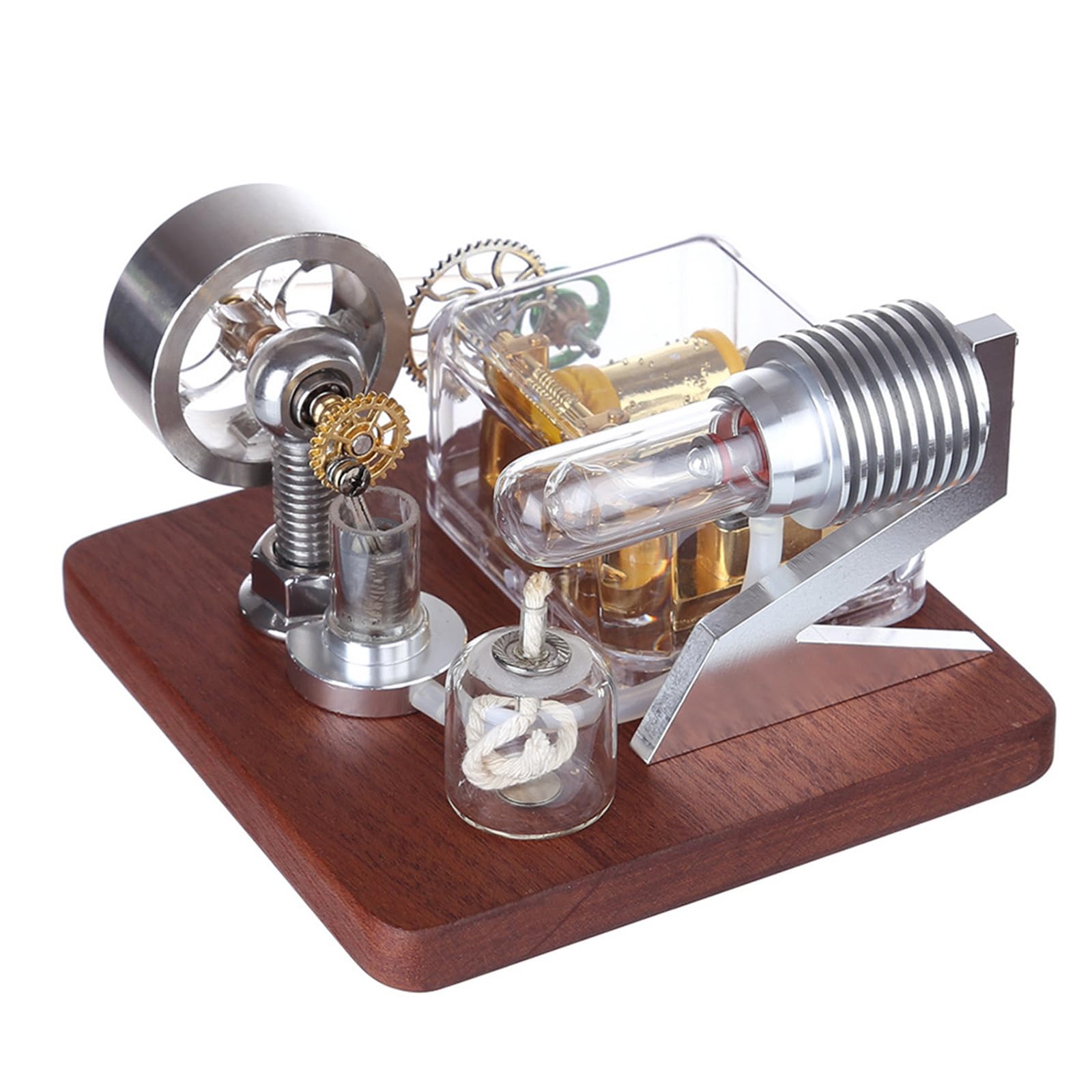 NCPSAKD Stirling Engine Music Box Gift, Practical Desktop Ornament, Unique Science Gift for Engineers & Science Fans