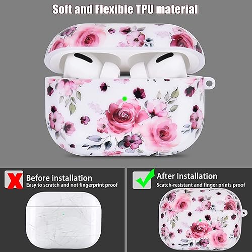 Miniatura 9 de OLEBAND Funda para Airpod de 3 generación (2021) con patrón, tapa dura, antideslizante, compatible con funda Apple Air pod de 3 generación, para