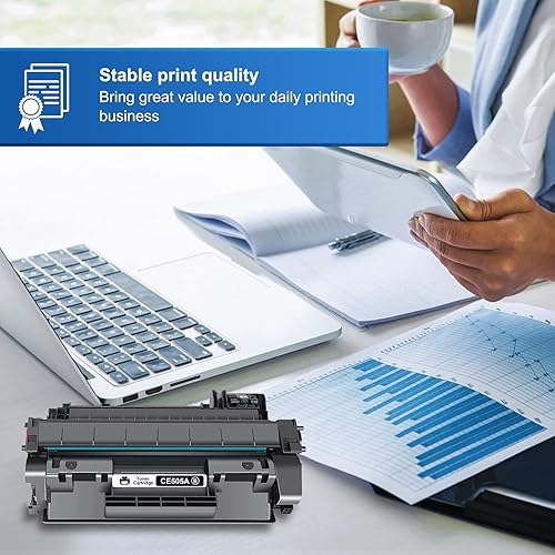 Miniatura 6 de GORLENKE 05A CE505A Cartucho de tóner compatible con 2 unidades de repuesto de tóner negro para impresoras HP CE505A funciona con impresoras P2035