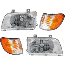 Headlight for Kia for Sportage 1998-2002 Left and Right Side Lamp w/Bulbs KI2521105