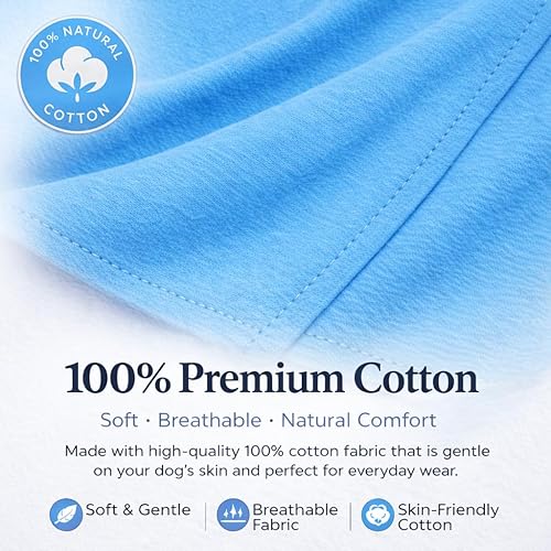 Miniatura 2 de Lovelonglong Ropa de bulldog para perro, camiseta en blanco para Bulldog francés, Bulldog inglés, American Pit Bull Pugs, 100% algodón, cuidado