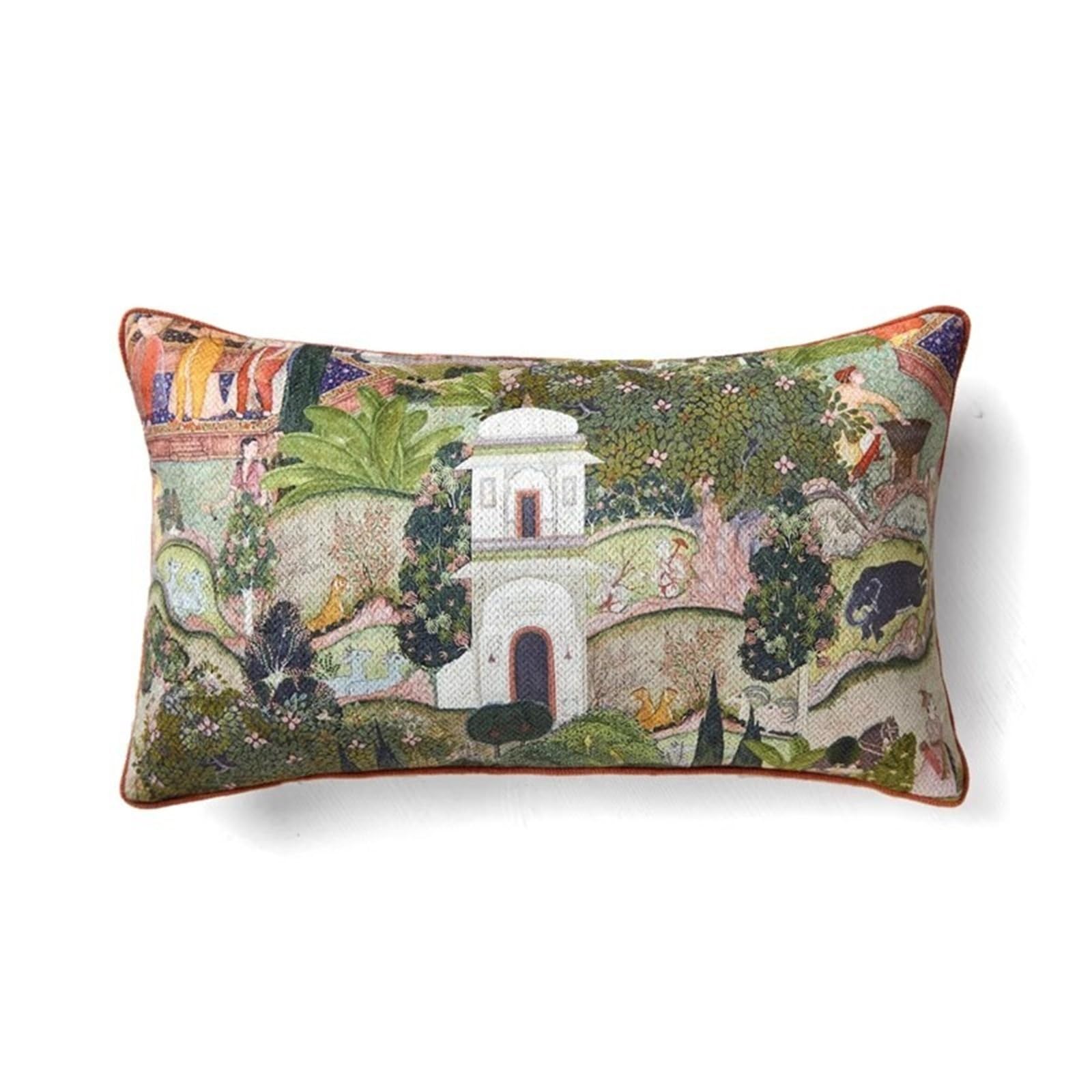 Pillow Cases Cushion Cover Luxurious Charm Of Salon Retro Lumbar Pillow Case For Living Room(B,30x50cm(NO FILLING))