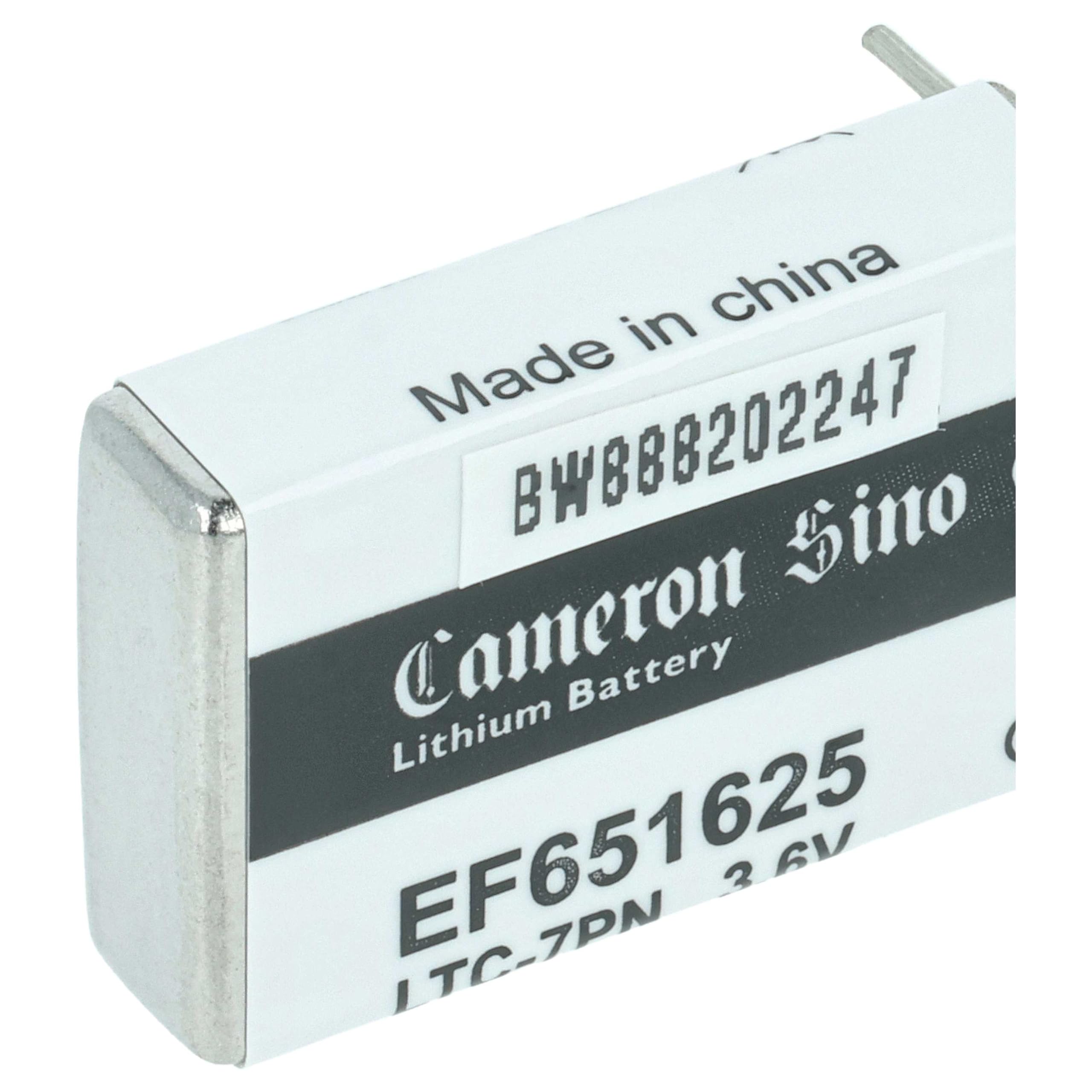 vhbw 5X Baterías EF651625 no Recargables Especiales - Baterías primarias con Clavijas para soldar (750 mAh, 3,6 V, Li-SOCl2)