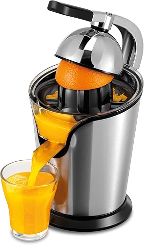 Courant Exprimidor eléctrico de cítricos, diseño compacto, exprimidor de jugo de calidad, para naranjas, limones, limas, pomelos + 2 conos de acero