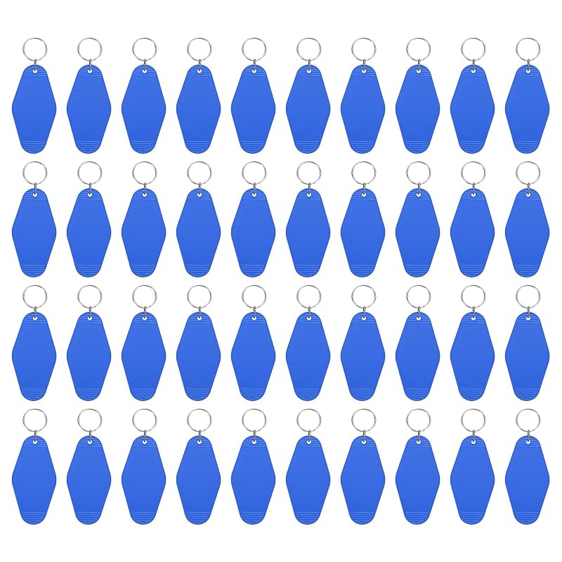 Chaveiros de Hotel em Plástico ABS uxcell Azul-escuro, Modelo Losango, 40 unidades