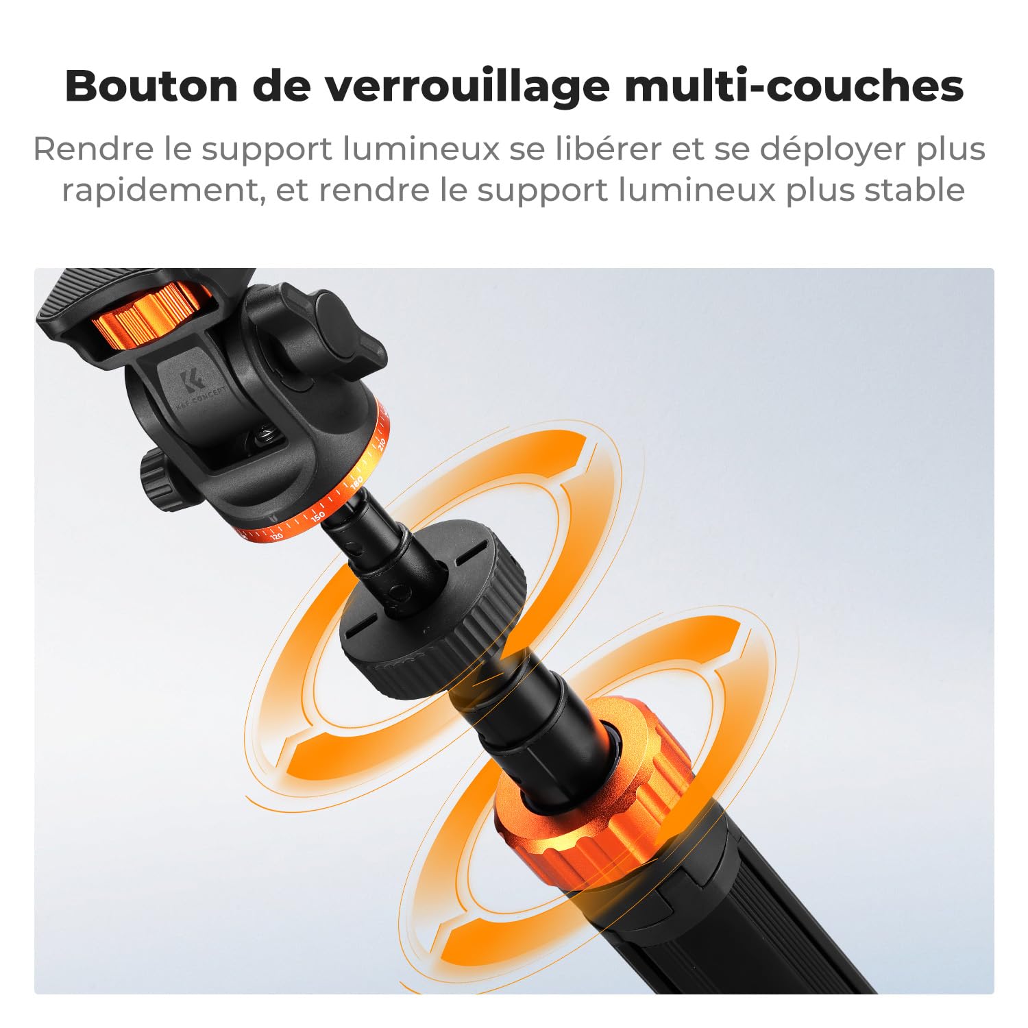 K&F CONCEPT Trépied d'Éclairage 199cm Libération Rapide pour Studio