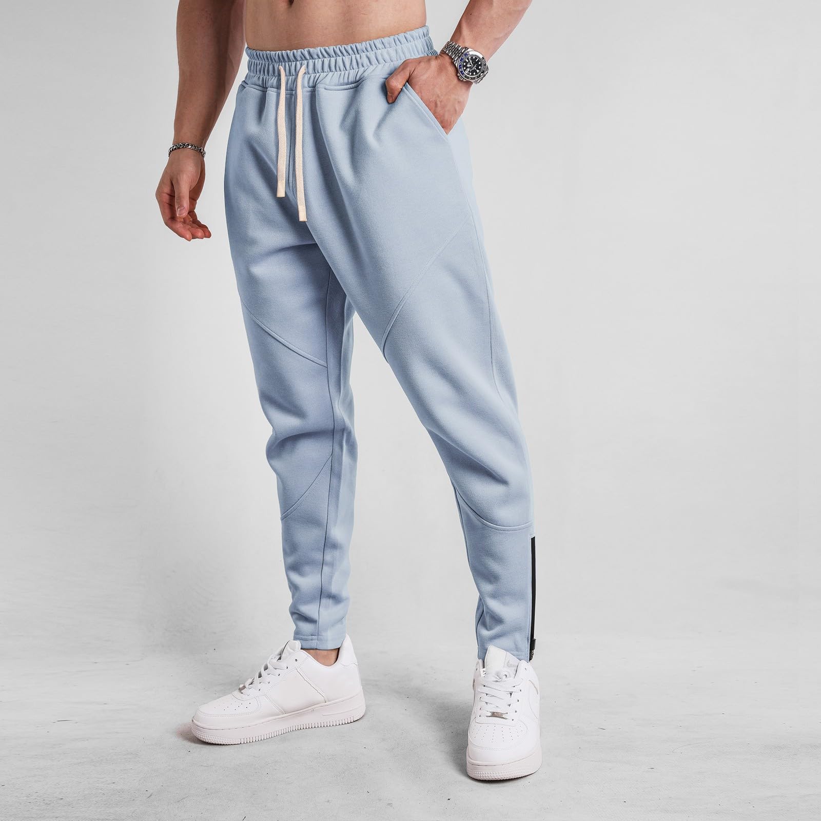 Pantalones de senderismo para hombre, robustos, multibolsillos, cómodos, esenciales, cargo, impermeables, informales, ajustados, con piernas estrechas