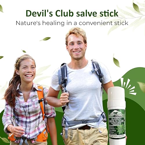 Miniatura 2 de Snowy Summit Devil's Club Salve Stick - Ungüento natural hecho a mano para el cuidado de la piel para aplicación sin desorden - Masaje muscular con