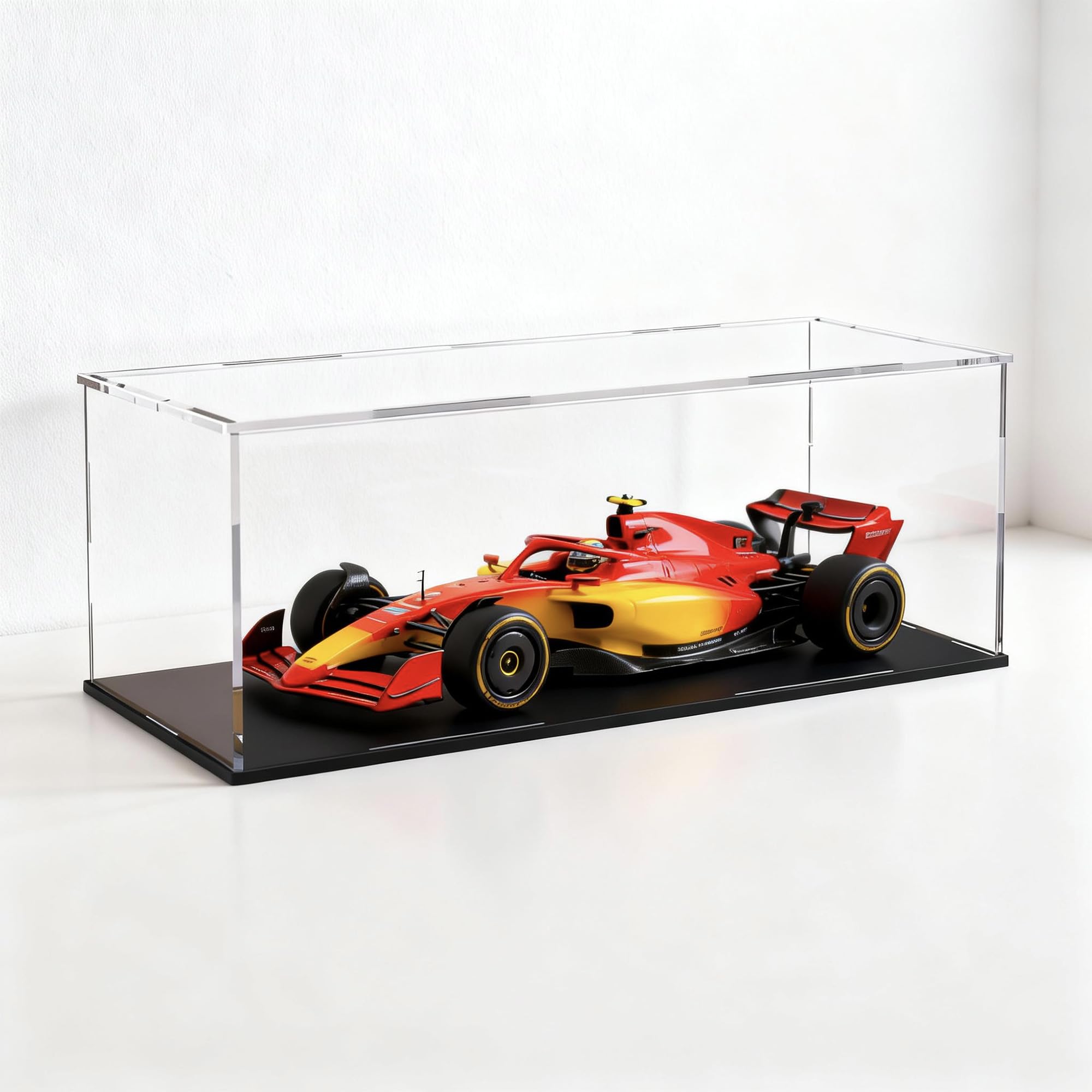 Photo 1 of ANMAYNICE Acrylic Display Case, Clear Box with Black Base, 13 x 6.7 x 6.3 inch