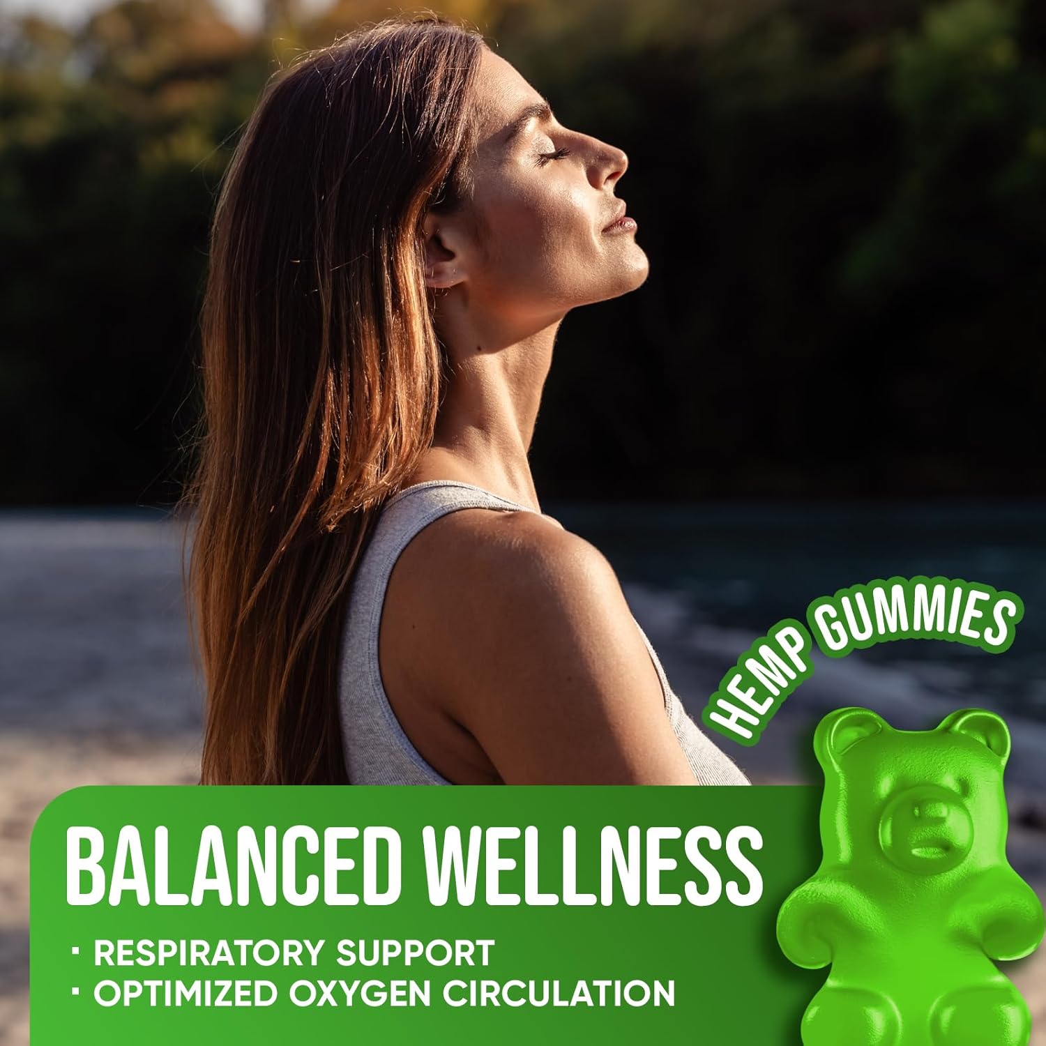 JOYLI Nutrition Hemp Gummies & Lung Cleanse Support – Mullein Leaf, Reishi Mushroom & Vitamins A, C, D, E – Vegan, Sugar-Free, Non-GMO Clean Lung Supplement – 60 Gummies for Respiratory Health