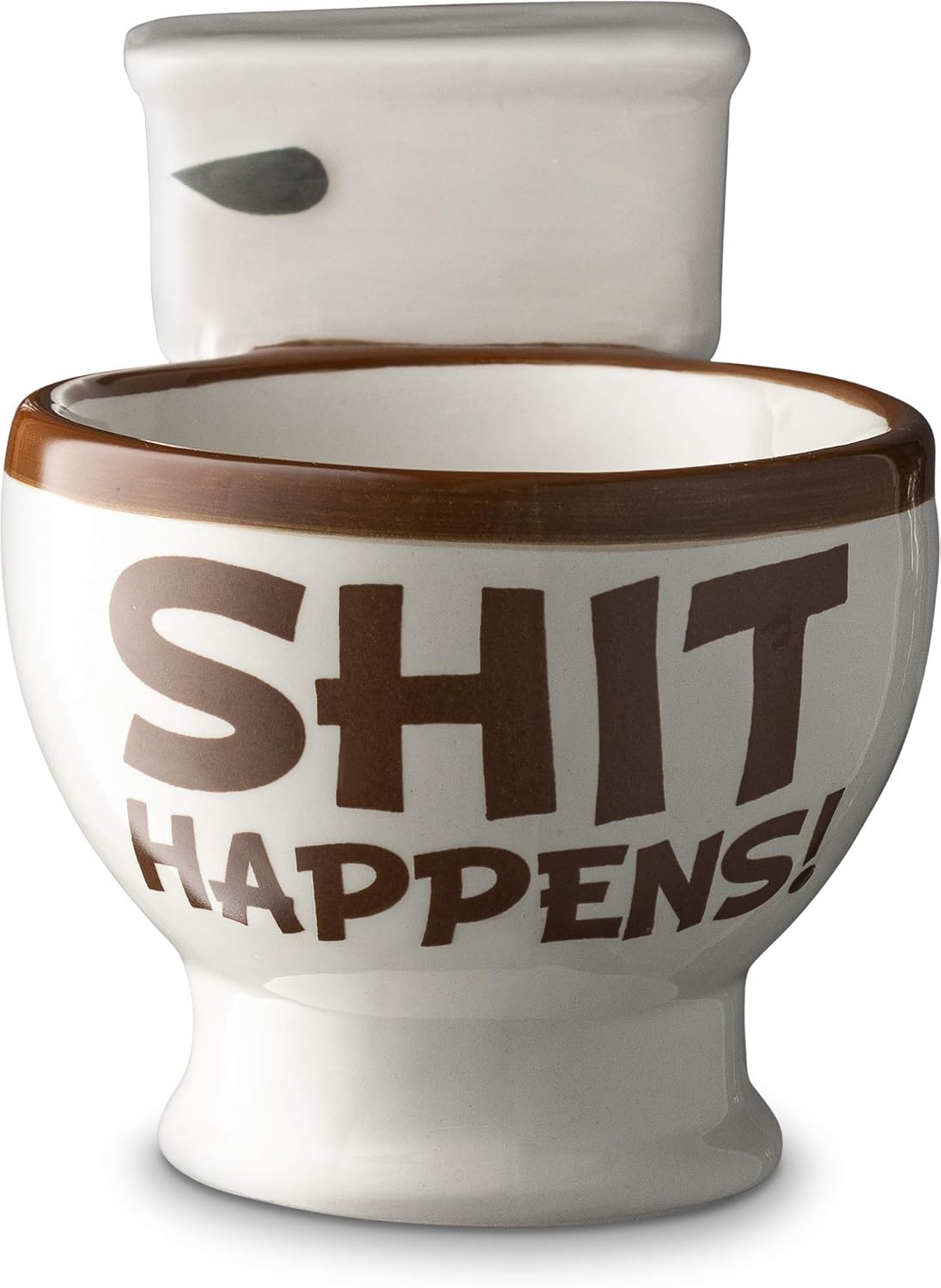 Decodyne Toilet Shaped Funny Coffee Mug - With Hidden Poop Inside - Great funny gifts for men and women, 10 Ounce Capacity
