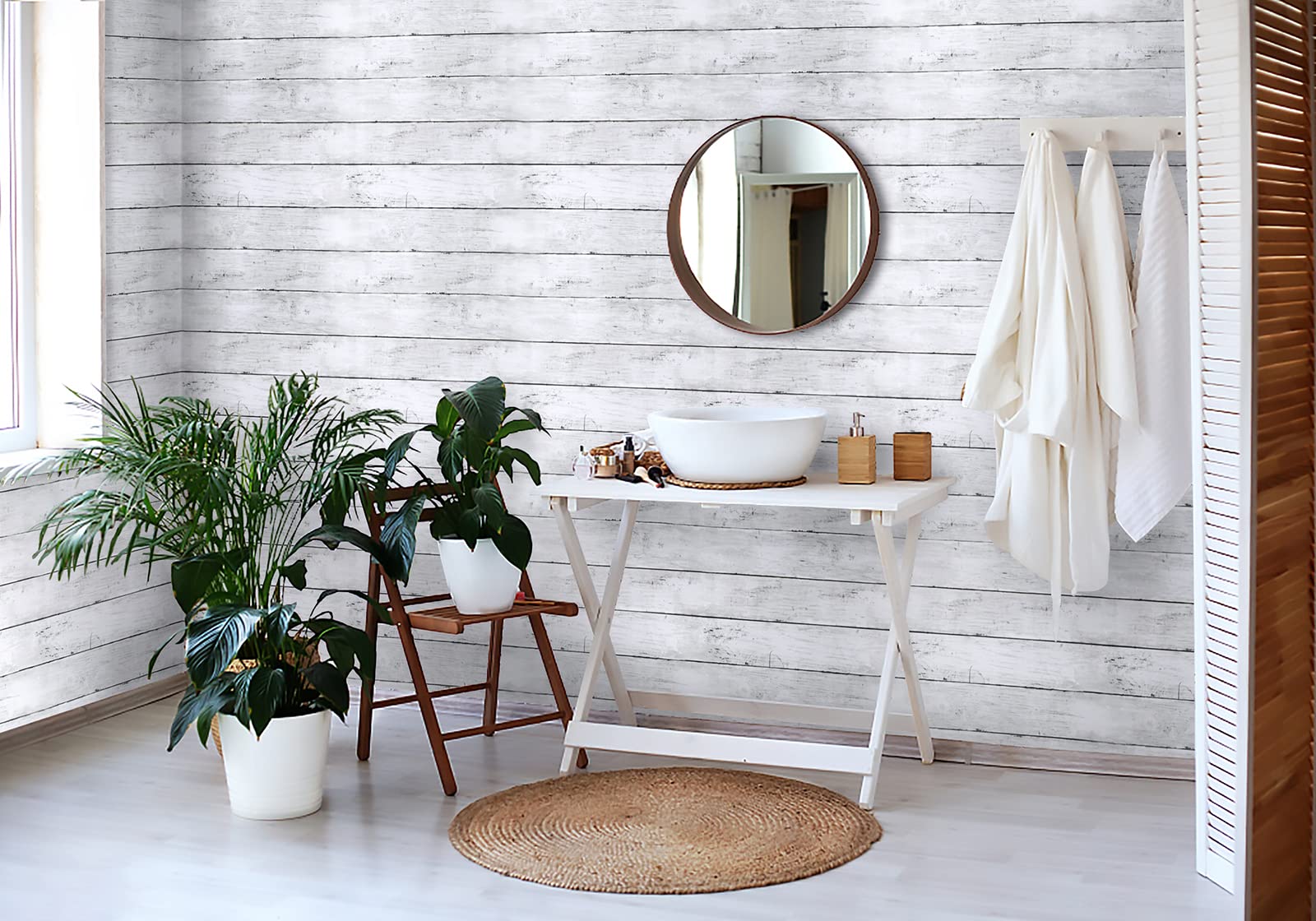 CiCiwind Papel Pintado Adhesivo Con Aspecto De Madera 44 Cm X 20 M Película Para Pared Impermeable Para Salón Dormitorio Cocina