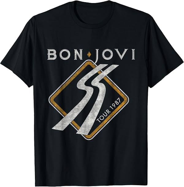 Playera oficial de la gira Slippery When Wet 1987 de Bon Jovi