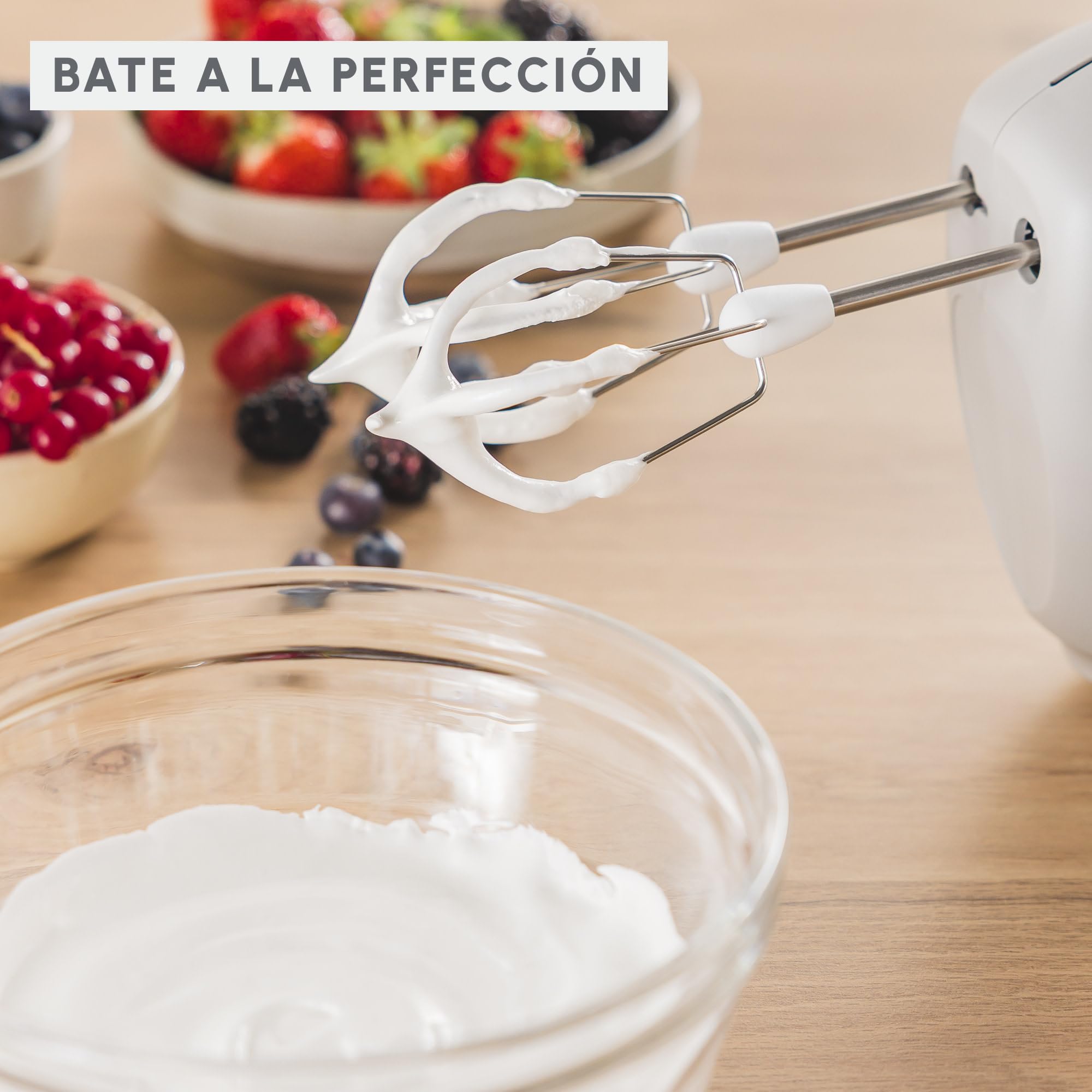 Moulinex Easy Max, Batidora amasadora, 300 W, Compacta, Mezclas homogéneas, Preparación rápidas de salsas, HM262BF0