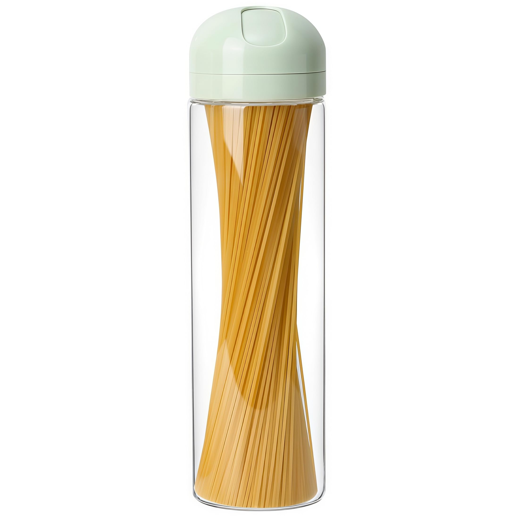 Glass Spaghetti Storage Container with Twist & Pour Measuring Lid, 67 fl oz