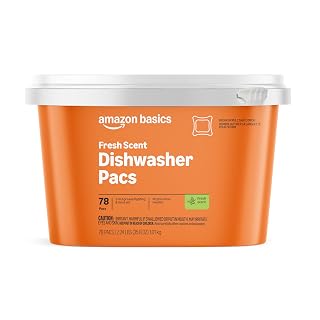 Amazon Basics Dishwasher Detergent Pacs, Fresh Scent, 78 Count - Amazon product rated Grade A