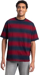 Jockey UM24 Men's Super Combed Cotton Rich Striped Oversized T-Shirt Price In India