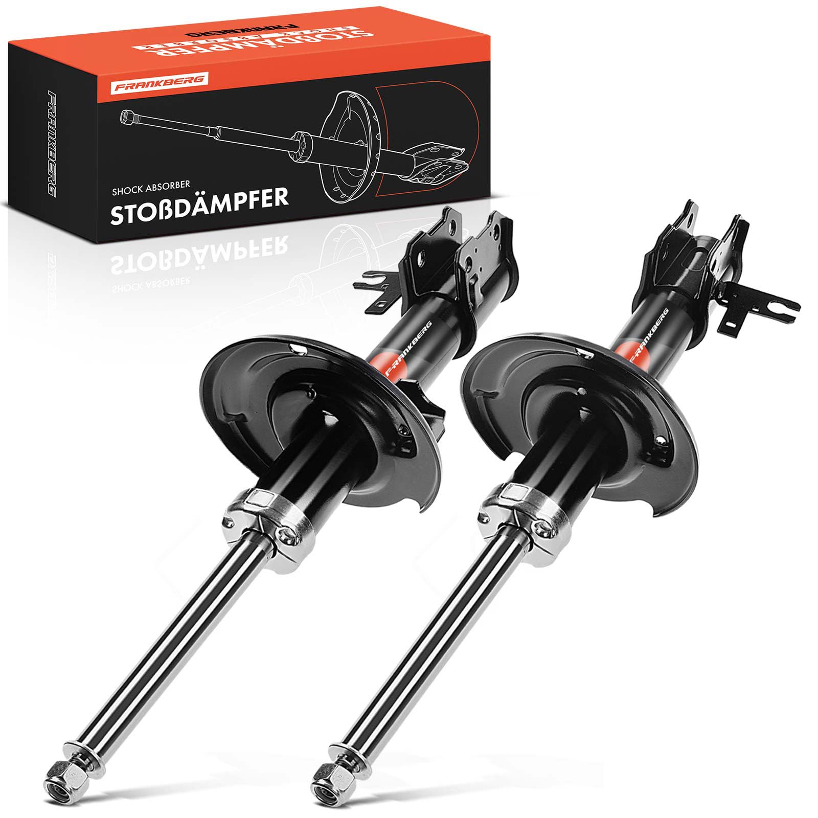 Frankberg 2x Ammortizzatori per sospensioni Ammortizzatori per telaio Anteriore sinistro destro 530mm Pressione del gas Compatibile con Zafira/Zafira Family B A05 Astra H A04 Replace# 313480, 344012