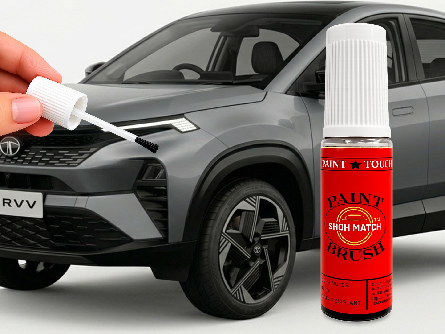 Show Match 2K Touch-Up Paint for Tata Curvv – Scratch Remover Pen (Daytona Grey)-picture-11