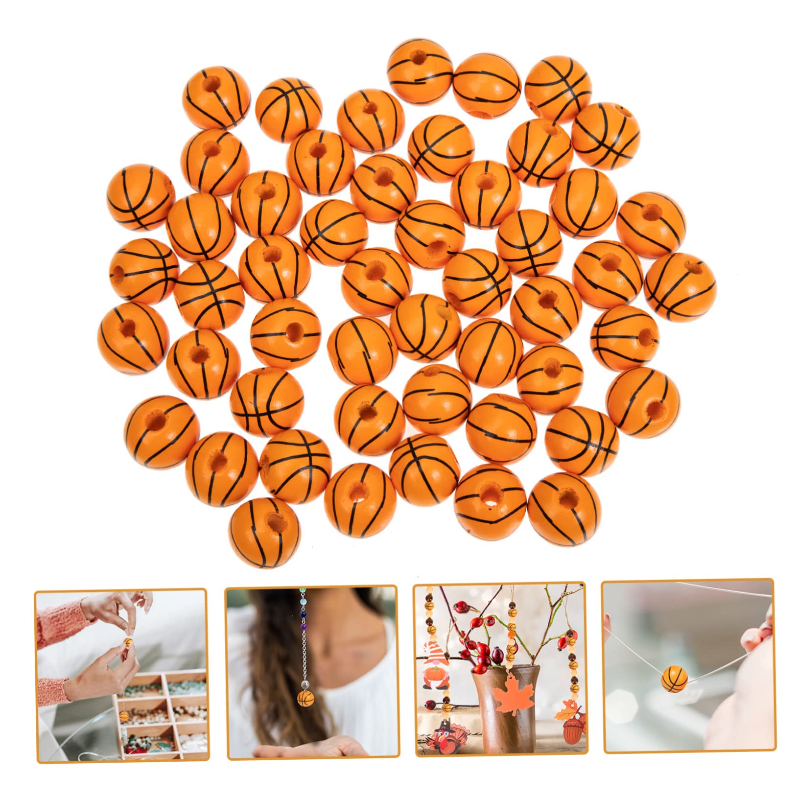 Lurrose 200pezzi Perline Di Legno Diy Stile Basket Perline Colorate Per Creazioni Di Gioielli Materiale Naturale Per Decorazioni e Progetti Artigianali