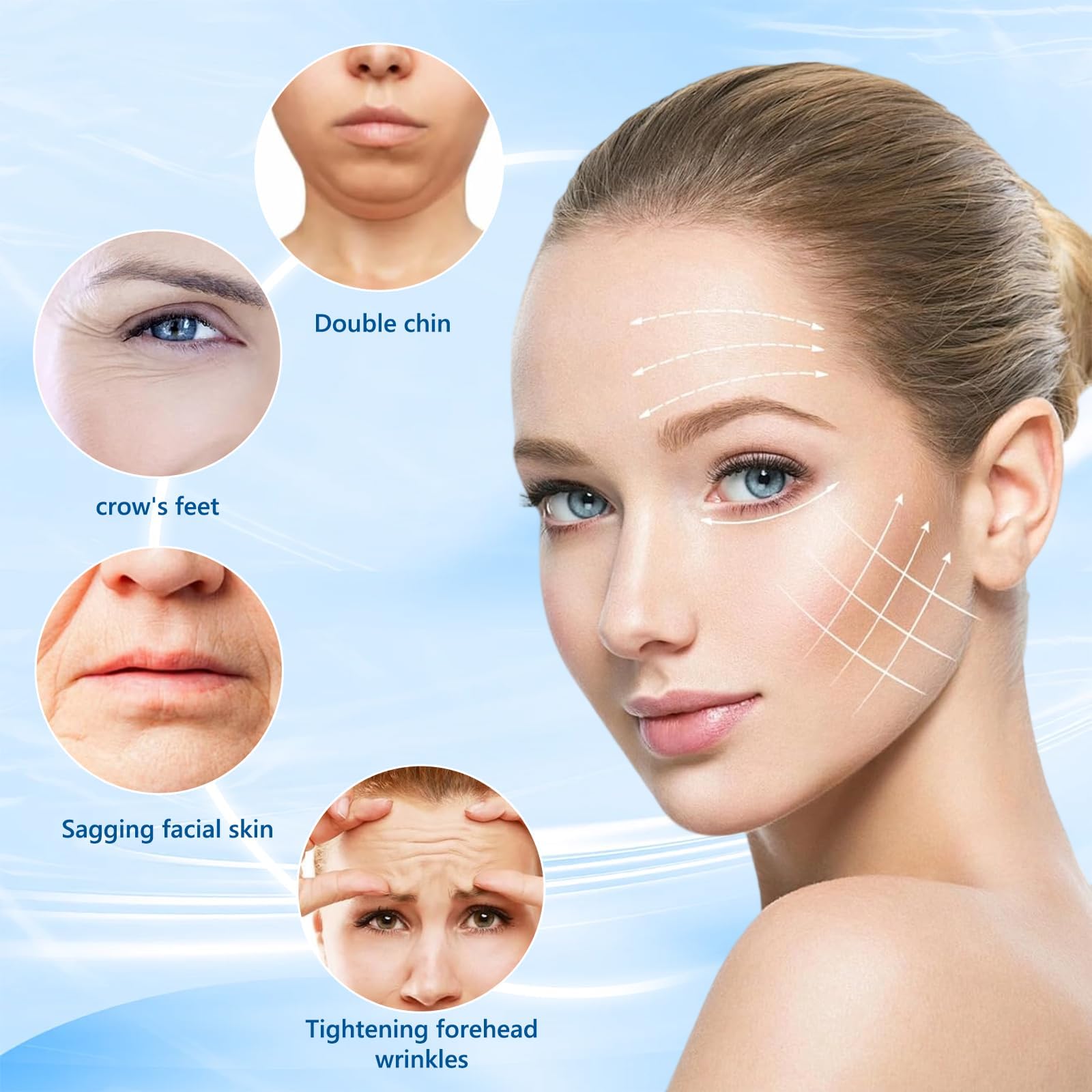160 Piezas Etiqueta Estiramiento Facial, Cinta Adhesiva Estiramiento Facial Etiquetas Delgadas Invisibles, Antiarrugas Maquillaje Pegatinas, para Ojos, Papada, Maquillaje Instantáneo