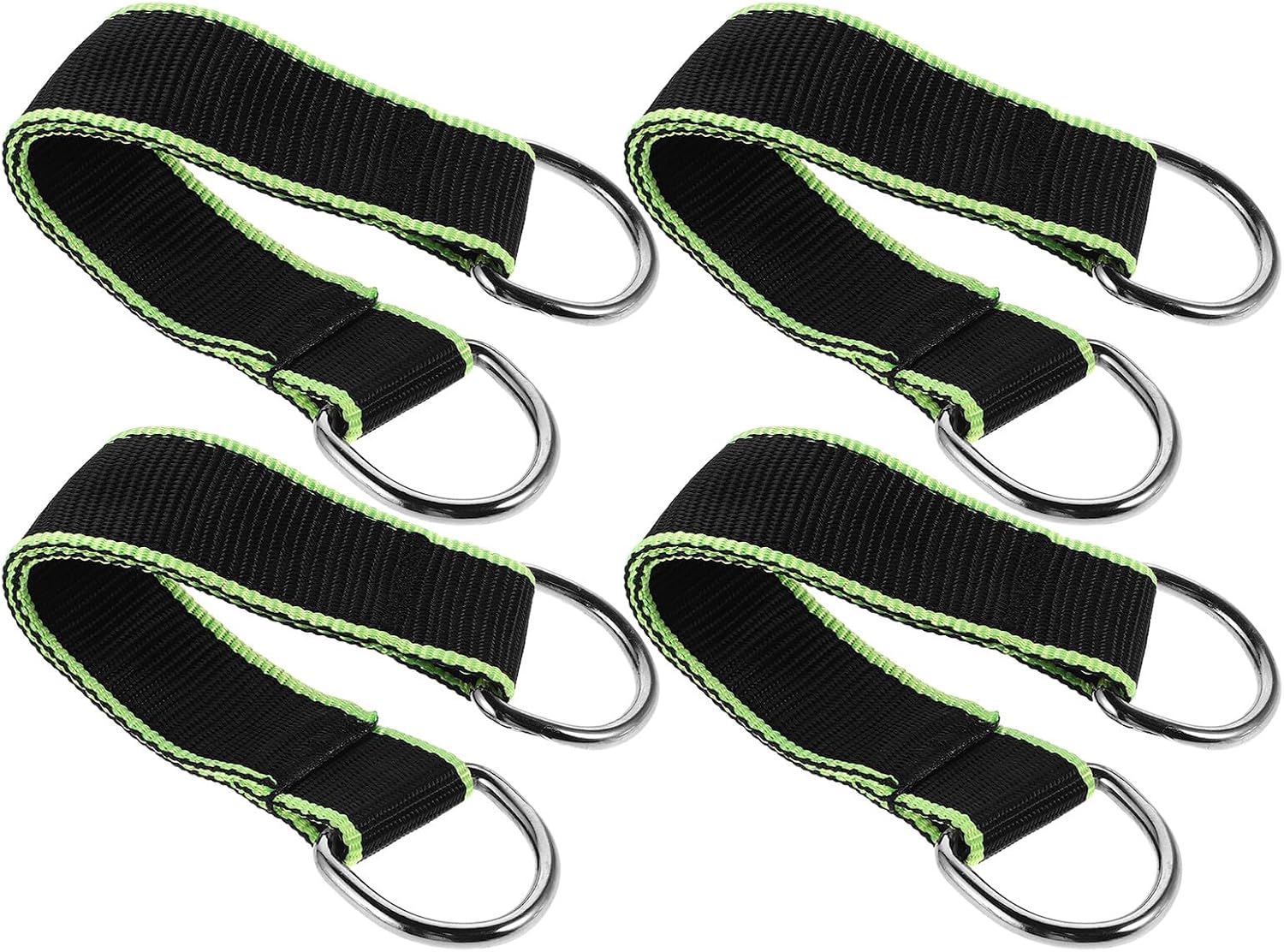 4pcs Heavy Duty Hammock Suspension Straps 32mm Wide Double Layer Safety Ropes for Outdoor Camping, Tree Swings, and Indoor Hanging Accessories