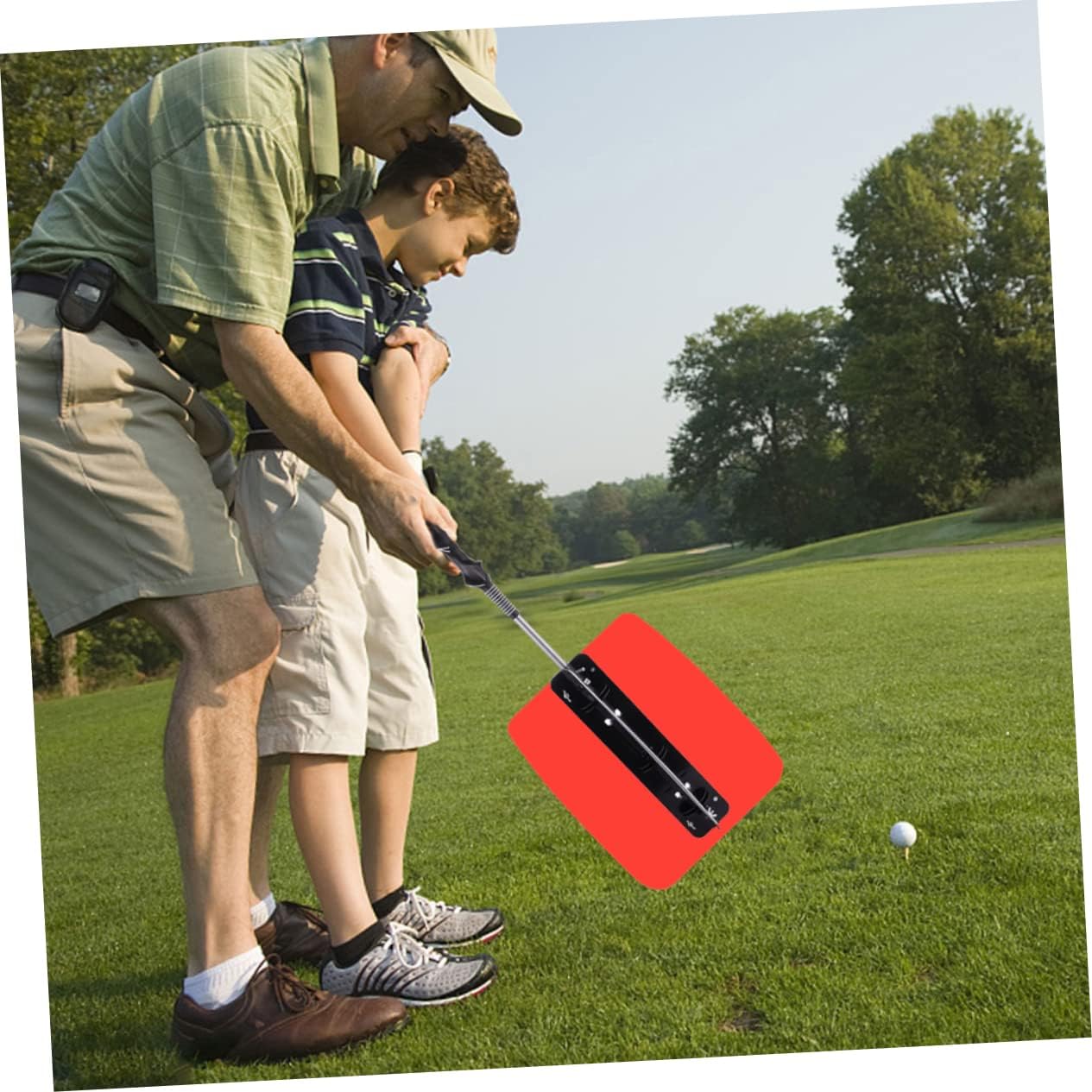 Golf Training Device Swing Trainer Swing Grip Aid for Warm-up Exercise Strength Building Random Color