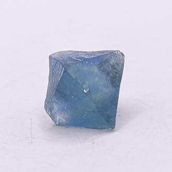 55 Carat 21mm Aqua Blue Fluorite Octahedron Cubic Natural Sparkling Crystal Rough Translucent Mineral Gemstone Specimen - China