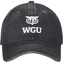 Western Governors University Logo Vintage Breathable Baseball Cap with Sweat-Wicking and Adjustable Fit.