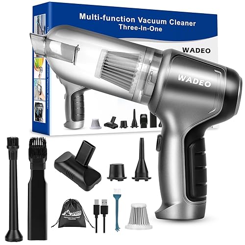 WADEO 12000Pa Mini Aspirateur à Main sans Fil, 3 in