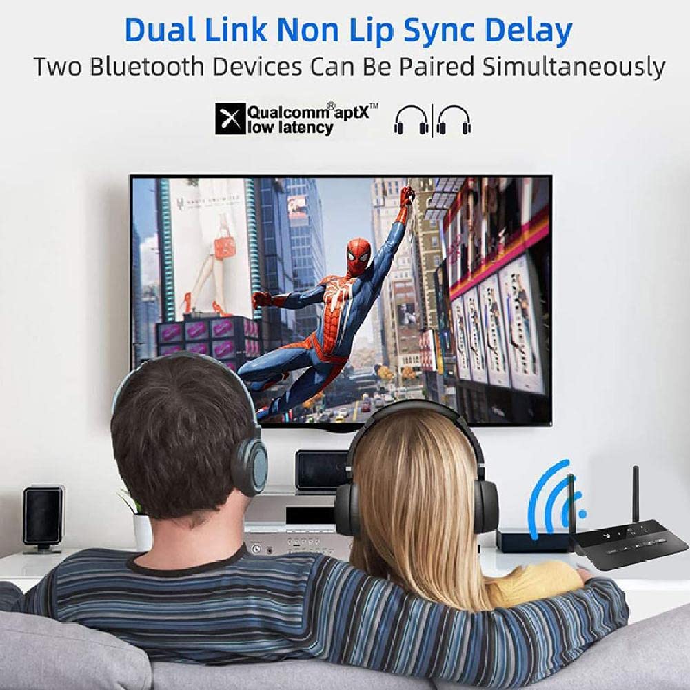 Récepteur Bluetooth 5.0 2 en 1 - Adaptateur audio CSR Aptx - Prise jack 3 mm TX RX RCA USB - Dongle sans fil pour TV PC
