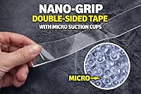 Vista 2 de Paquete de 5 cintas de montaje reutilizables de doble cara Nano-Grip de 50 pies (10 pies por rollo)