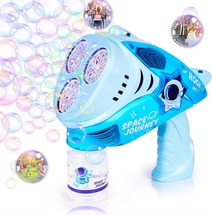 Bubble Gun for Kids Space Journey Bubble Machine with