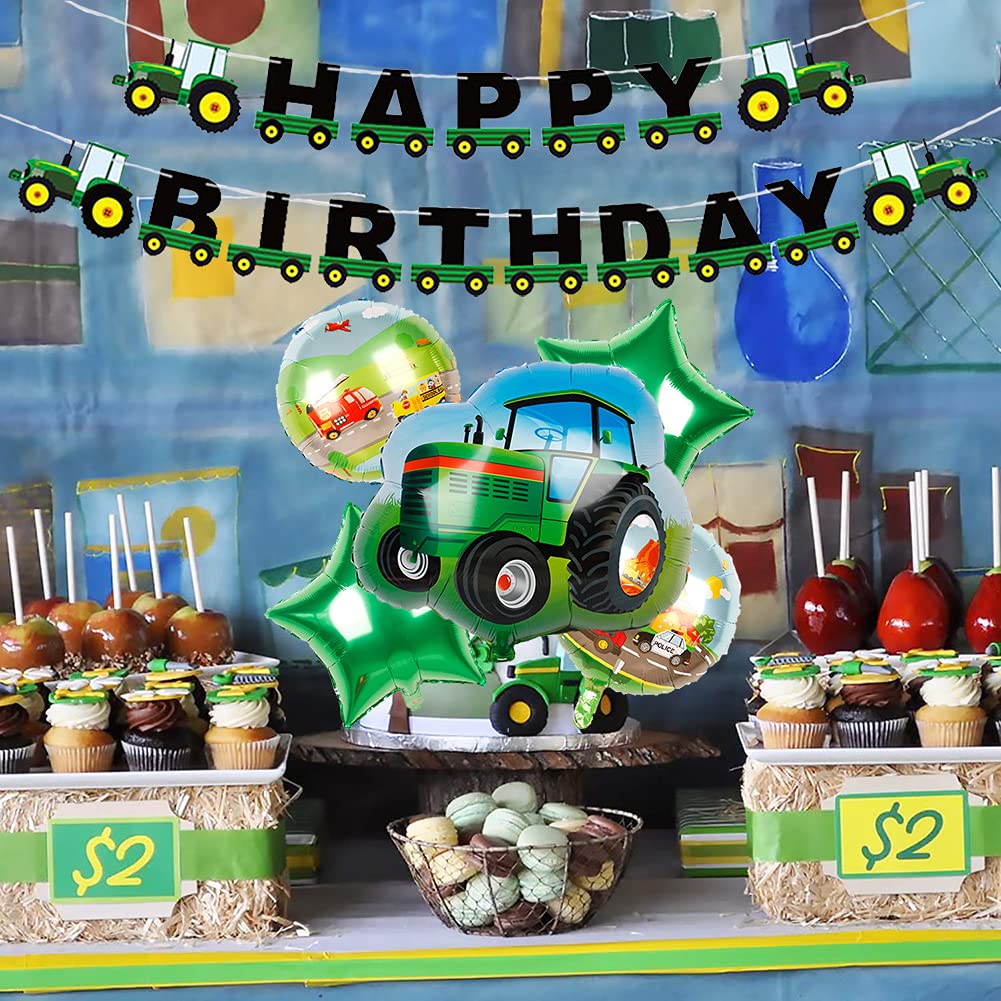 59 Pieces Farm Tractor Theme Party Decorations Tractor Happy Birthday
