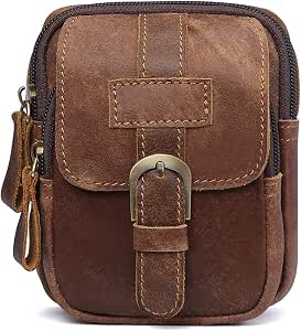 Banane En Cuir FANDARE Sac De Ceinture Sac De Poitrine Sacoche Pour Homme Imperméable Sac Banane Cuir Sac D'épaule Sling Crossdbody Bag Pour Sports, Escalade, Jogging, Randonnée, Voyage Garçon Jaune Marron Sac