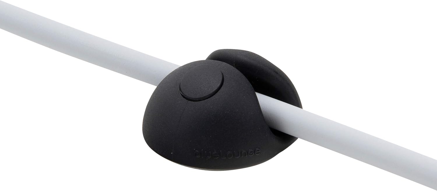 Bluelounge BLUCDXLBL CableDrop Cable Clip, 0.70" x 1.50" x 1.30", Black, 3 Piece image 3