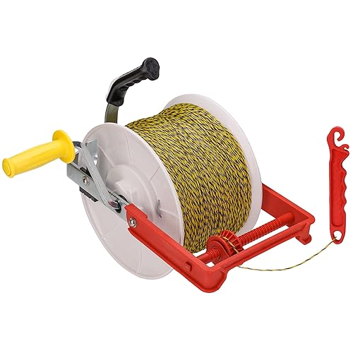 L-FENCE LYDITE FENCE Carrete de alambre eléctrico para cercascarrete de cuerda con manivelacarrete engranado 31 con estabilizador de carrete